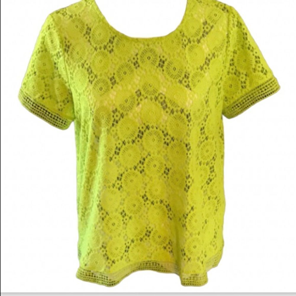 Rafaella Green Lace Top Size MP